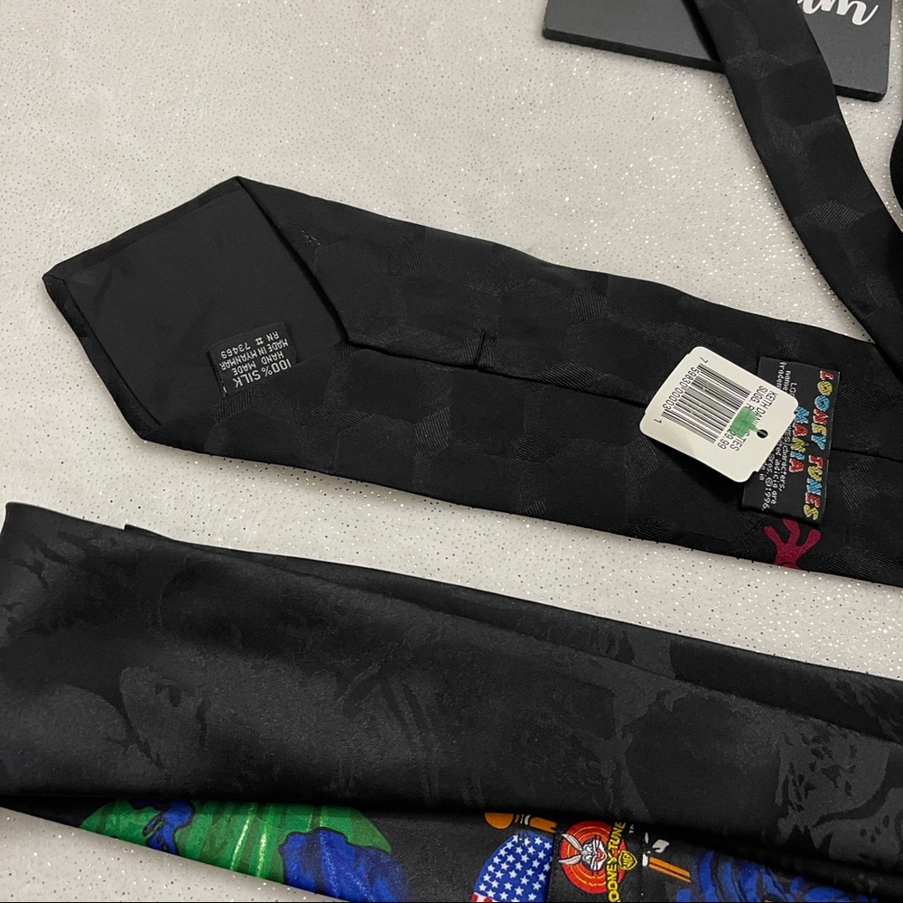 Looney Tunes Set of 2 Black Looney Tunes Ties - Picture 7 of 9